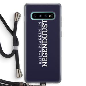 Blijve plakken in Negenduust: Samsung Galaxy S10 Plus Transparant Hoesje met koord