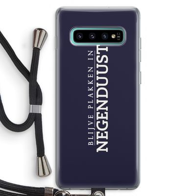 Blijve plakken in Negenduust: Samsung Galaxy S10 Plus Transparant Hoesje met koord
