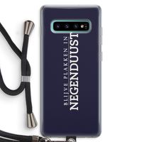 Blijve plakken in Negenduust: Samsung Galaxy S10 Plus Transparant Hoesje met koord