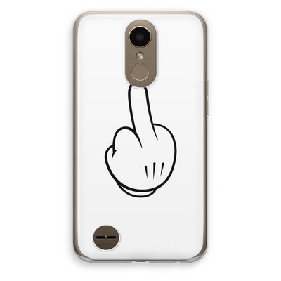 Middle finger white: LG K10 (2017) Transparant Hoesje