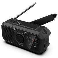 Draagbare Multifunctionele Noodradio met Handslinger, Powerbank en SOS-alarm - Zwart - thumbnail