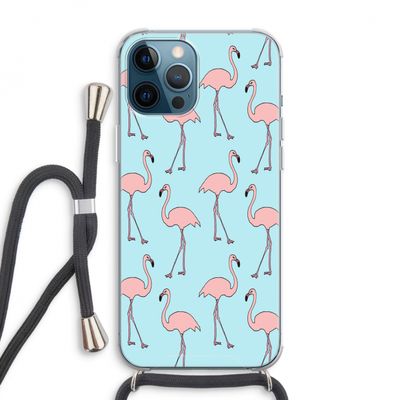 Anything Flamingoes: iPhone 12 Pro Max Transparant Hoesje met koord