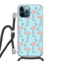 Anything Flamingoes: iPhone 12 Pro Max Transparant Hoesje met koord