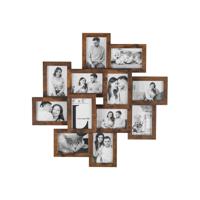 12 fotolijsten voor wanddecoratie van 10 x 15 cm, Vintage bruin