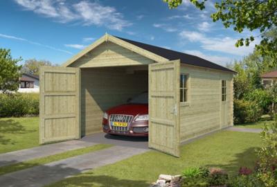 Garage Dillon 300x540 Olijfgroen Geimpregneerd - Outdoor life