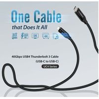 USB4/Thunderbolt3 Cable, 40G, o.5meter, Type C to Type C - thumbnail
