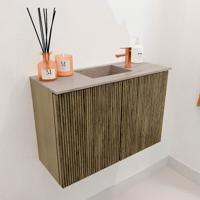 Toiletmeubel Mondiaz Joya Dlux | 60 cm | Meubelkleur Dusk | Faye wastafel Saba Wasbak Midden | 1 kraangat