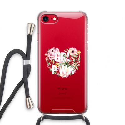 GRL PWR Flower: iPhone SE 2020 Transparant Hoesje met koord