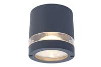 Kleine donkergrijze plafondlamp met GU10 fitting Focus 10 cm - thumbnail