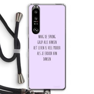 Sprong: Sony Xperia 1 III Transparant Hoesje met koord