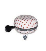 Basil polkadot - fietsbel - wit / rood