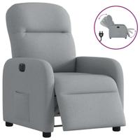 Fauteuil elektrisch verstelbaar stof lichtgrijs