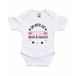 Baby rompertje - roze - leukste oom & tante - cadeau romper - kraamcadeau