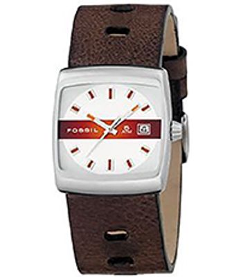 Horlogeband Fossil JR8252 Leder Bruin 26mm