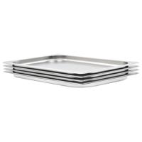 VidaXL Gastronormbakken 4 st gn 1/1 20 mm roestvrij staal