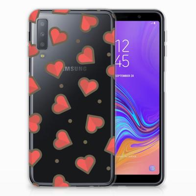 Samsung Galaxy A7 (2018) | TPU bumper | Hearts