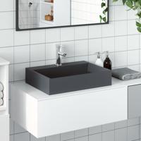 VidaXL Wastafel 50x38x11 cm mineraal gegoten/marmer gegoten antraciet