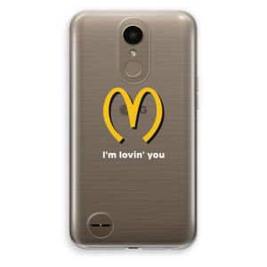 I'm lovin' you: LG K10 (2017) Transparant Hoesje
