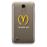 I'm lovin' you: LG K10 (2017) Transparant Hoesje