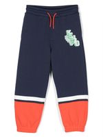 Kenzo Kids pantalon de jogging à patch logo - Bleu - thumbnail