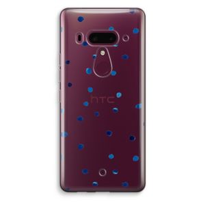 Blauwe stippen: HTC U12+ Transparant Hoesje