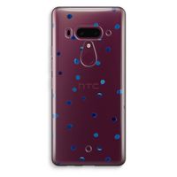 Blauwe stippen: HTC U12+ Transparant Hoesje