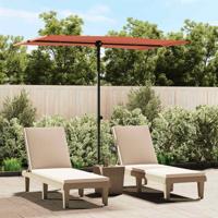 VidaXL Parasol met aluminium paal 2x1,5 m terracottakleurig