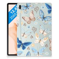 Back Case voor Samsung Galaxy Tab S7FE Vlinder - thumbnail