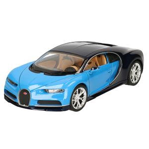 Modelauto/speelgoedauto Bugatti Chiron 2017 blauw schaal 1:24/19 x 8 x 5 cm   -