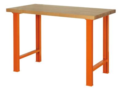 Bahco Werkbank | heavy-duty | met houten werkblad | 4 poten | oranje | 1800 mm x 750 mm x 1030 mm - 1495WB18TW