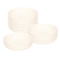 Plasticforte Soepkommen - 10x - D22 x H5.5 cm - wit - kunststof - onbreekbaar - servies