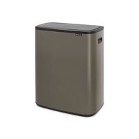 Brabantia Bo Touch Bin afvalemmer 60 liter met kunststof binnenemmer - Platinum