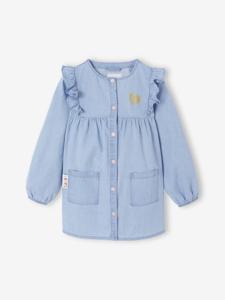 Gepersonaliseerde slabschort chambray meisje indigoblauw