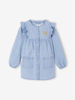 Gepersonaliseerde slabschort chambray meisje indigoblauw Gepersonaliseerde slabschort chambray meisje indigoblauw