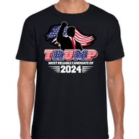 T-shirt Trump heren - Most reliable candidate - fout/grappig voor carnaval 2XL  - - thumbnail