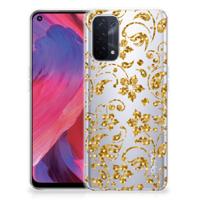OPPO A93 5G | TPU Case | Gouden Bloemen