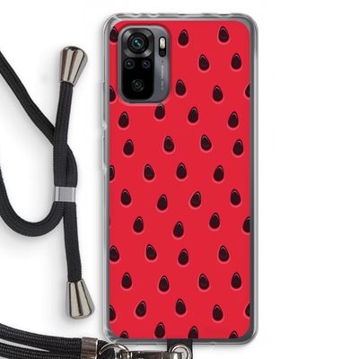 Watermelon: Xiaomi Redmi Note 10 Pro Transparant Hoesje met koord