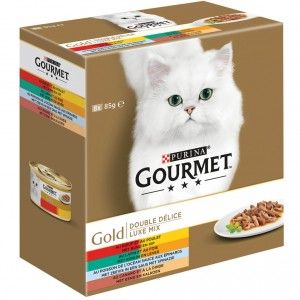 Gourmet Gold Luxe Mix 8-pack natvoer kat (85 g) 96 x 85 g