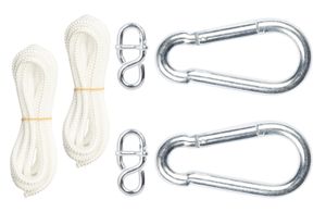 Ophangset Hangmat Simple White - Wit / Ecru - 200 kg - Tropilex