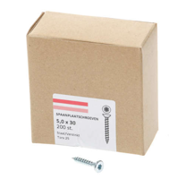 Hoenderdaal Spaanplaatschroef Vz Pk Torx TX25 5.0X30 | 200 stuks - 0206.01.41201