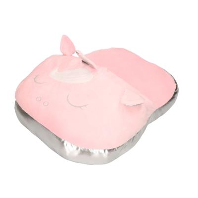 ITEM Eenhoorn voetenwarmer slof roze - zacht pluche - one size - meisjes en dames