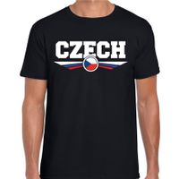 Tsjechie / Czech landen t-shirt zwart heren Tsjechie / Czech landen t-shirt zwart heren