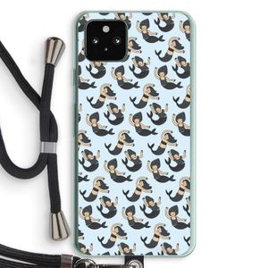 Zeemeermin: Pixel 5a 5G Transparant Hoesje met koord