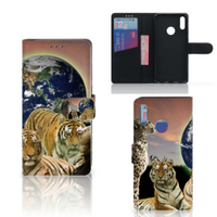 Huawei Y7 Pro | Y7 Prime (2019) Telefoonhoesje met Pasjes Roofdieren - thumbnail