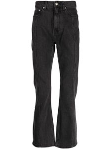 izzue pantalon droit à patch logo - Noir