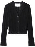 3.1 Phillip Lim cardigan bordé de dentelle à col v - Noir - thumbnail