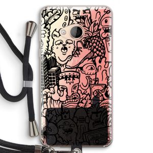 Vexx Black Mixtape: HTC U Play Transparant Hoesje met koord