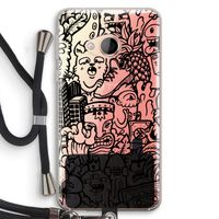 Vexx Black Mixtape: HTC U Play Transparant Hoesje met koord