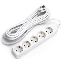Witte Stekkerdoos 3680W met 5 Stopcontacten en 5m Kabel | Nederland