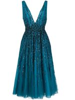 Saiid Kobeisy robe en tulle brodée de sequins - Bleu - thumbnail